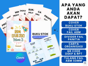 Kandungan Kit Pengurusan Panitia Sekolah Canva Template