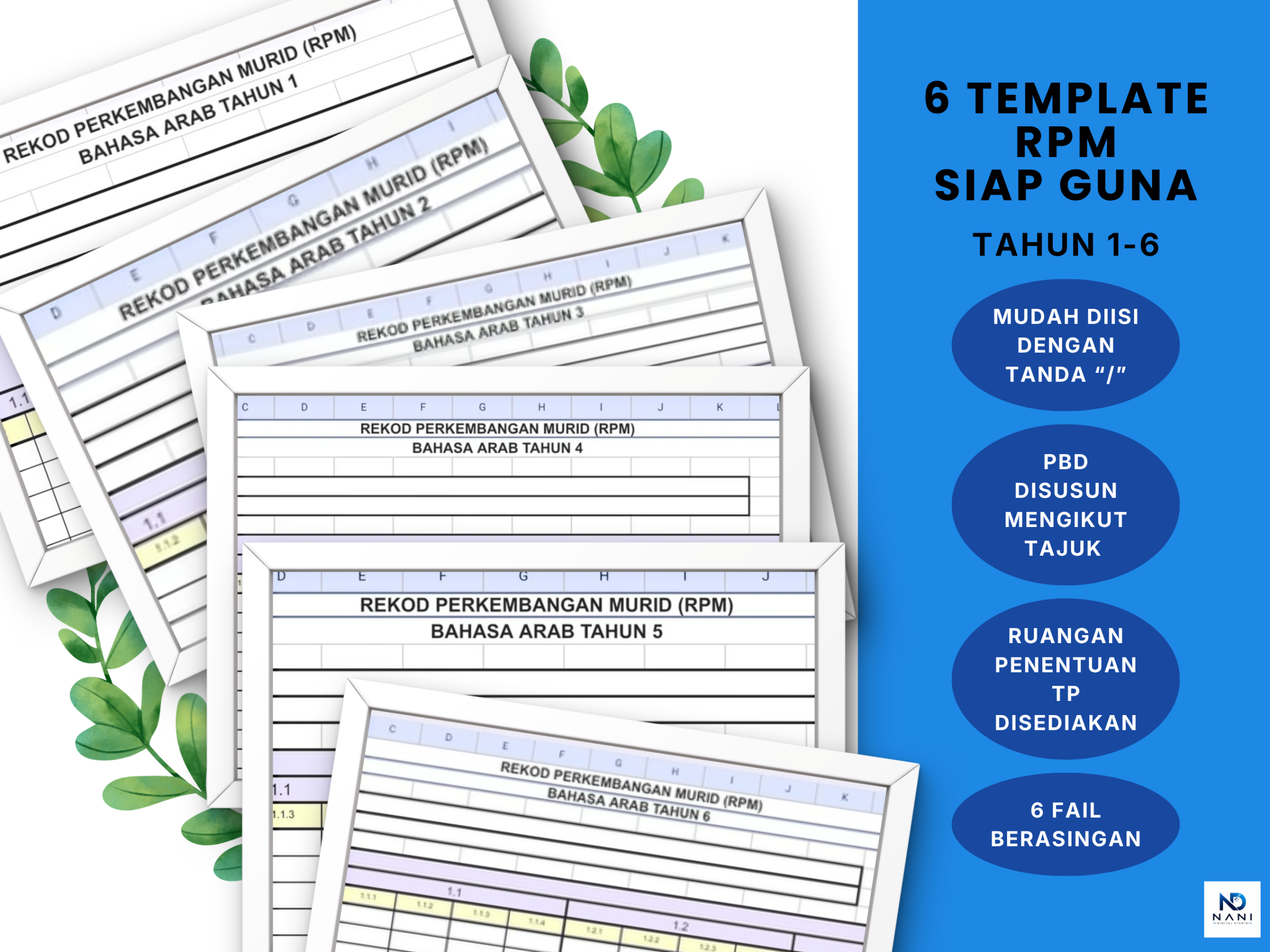 Template RPM Bahasa Arab Tahun 1 hingga Tahun 6 untuk Guru Sekolah Rendah